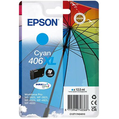 Epson 406XL (T17H2) - Cyan - Cartouche d'encre - Grande capacité
