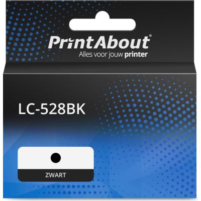 PrintAbout Huismerk vervangt Brother LC-528BK Inktcartridge Zwart
