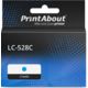 PrintAbout Huismerk vervangt Brother LC-528C Inktcartridge Cyaan