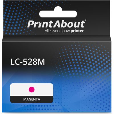 PrintAbout Huismerk vervangt Brother LC-528M Inktcartridge Magenta