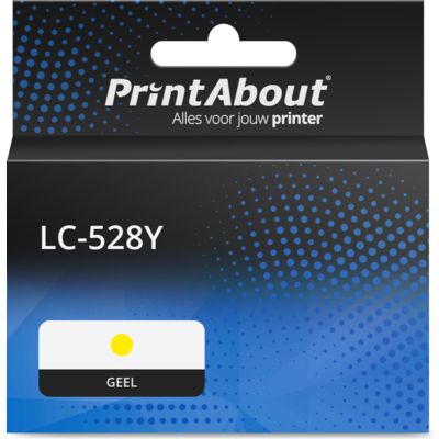 PrintAbout Huismerk vervangt Brother LC-528Y Inktcartridge Geel