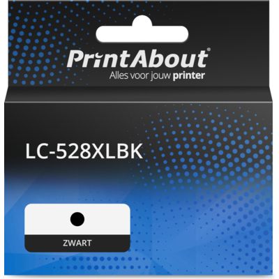 PrintAbout Huismerk vervangt Brother LC-528XLBK Inktcartridge Zwart Hoge capaciteit