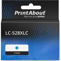 PrintAbout Huismerk vervangt Brother LC-528XLC Inktcartridge Cyaan Hoge capaciteit
