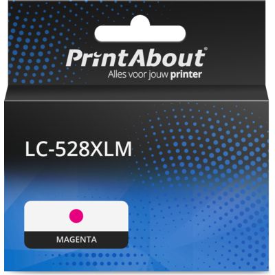 PrintAbout Huismerk vervangt Brother LC-528XLM Inktcartridge Magenta Hoge capaciteit