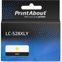 PrintAbout Huismerk vervangt Brother LC-528XLY Inktcartridge Geel Hoge capaciteit