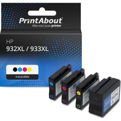 Huismerk HP 932XL / 933XL (C2P42AE) Inktcartridge 4-kleuren Voordeelbundel Hoge capaciteit