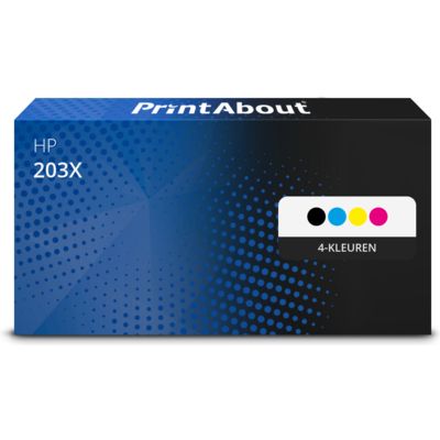 Huismerk compatible met HP 203X (CF540X) Toner 4-kleuren Voordeelbundel Hoge capaciteit