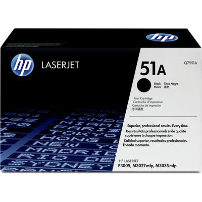 2Pack Black Q7551A 51A Toner Cartridge For HP LaserJet M3027x MFP P3005d Printer