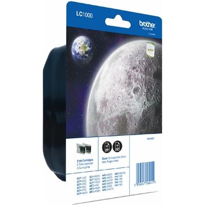 Brother LC-1000BKBP2 Inktcartridge Zwart Voordeelbundel 2-pack