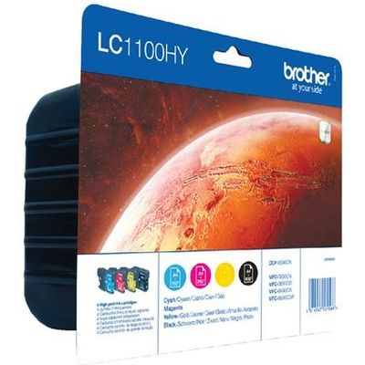 Brother LC-1100HYVALBP Inktcartridge 4-kleuren Voordeelbundel Hoge capaciteit