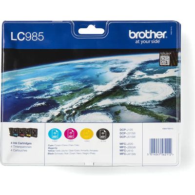 Brother LC-985VALBP Inktcartridge 4-kleuren Voordeelbundel