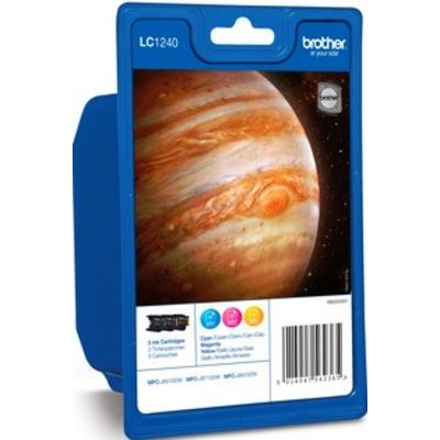 Brother LC-1240RBWBP Inktcartridge 3-kleuren Voordeelbundel
