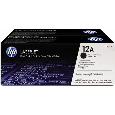 HP 12A (Q2612AD) Toner Zwart Voordeelbundel 2-pack