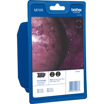 Brother LC-1220BKBP2 Inktcartridge Voordeelbundel 2-pack