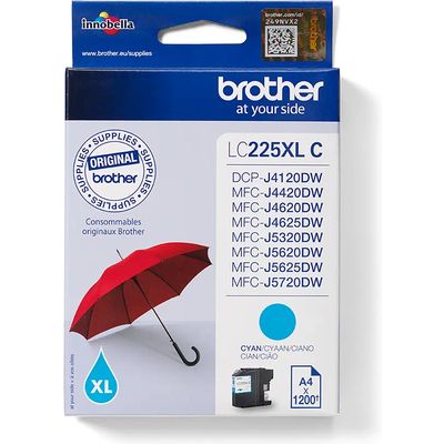 Brother LC-225XLC Inktcartridge Cyaan Hoge capaciteit