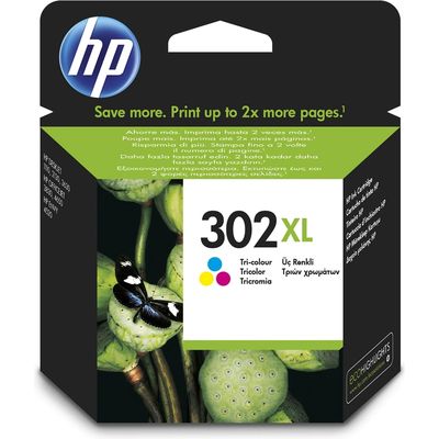 HP 302XL Inktcartridge 3-kleuren (F6U67AE) capaciteit kopen? PrintAbout