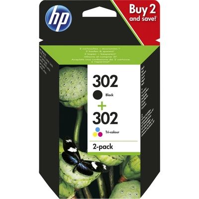 HP 302 (X4D37AE) Inktcartridge Zwart + 3 kleuren Voordeelbundel