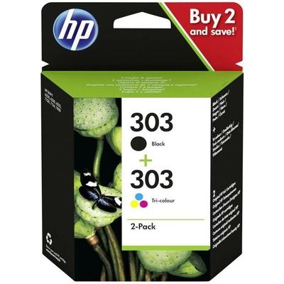 303 Inktcartridge Zwart 3 kleuren (3YM92AE) Voordeelbundel kopen? PrintAbout