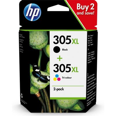 HP 305XL (6ZA94AE) Inktcartridge Zwart + 3 kleuren Voordeelbundel Hoge capaciteit