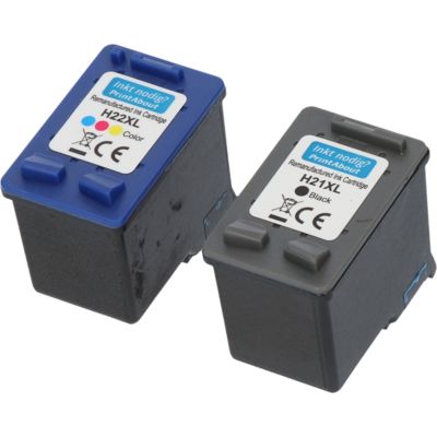 Huismerk HP 21 (SD367AE) Inktcartridge Zwart + 3 kleuren Voordeelbundel