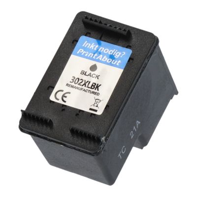 Huismerk HP 302XL (F6U68AE) Inktcartridge Zwart Hoge capaciteit
