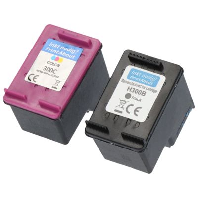 Huismerk HP 300 (CN637EE) Inktcartridge Zwart + 3 kleuren Voordeelbundel